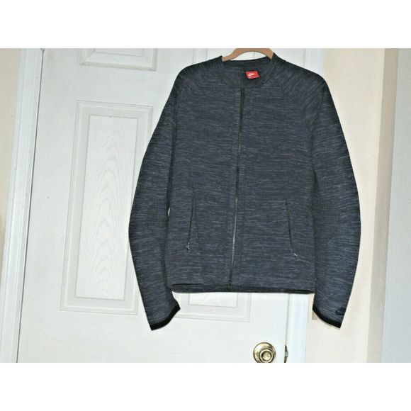 NEW Mens M NIKE Tech Knit Full Zip Activewear Jacket Long Sleeve 832178-473 Blue - Picture 1 of 7